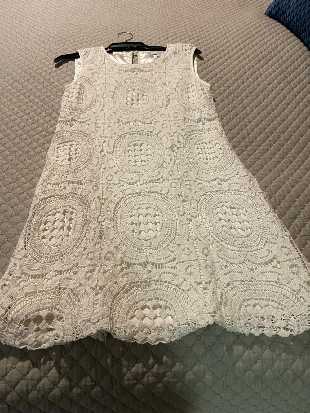 Katherine Barclay Ivory Crochet Lace A-Line Dress